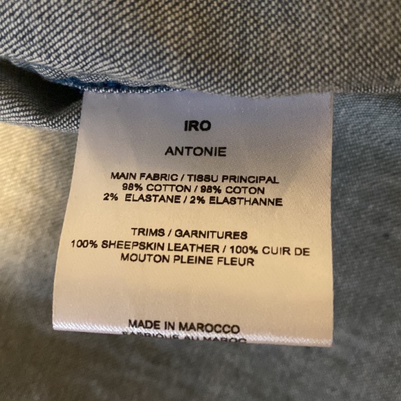Iro Antoine Denim and Leather shirt - Picture 5 of 10